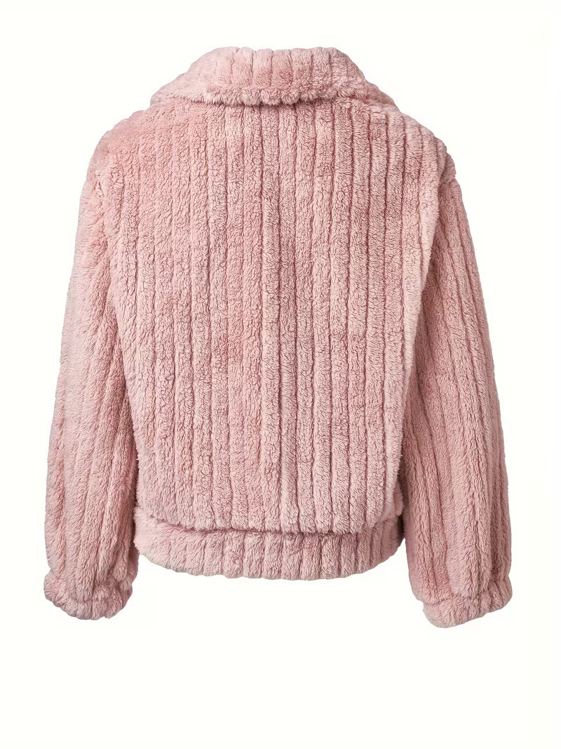Amira Ribbed Fleece Sherpa