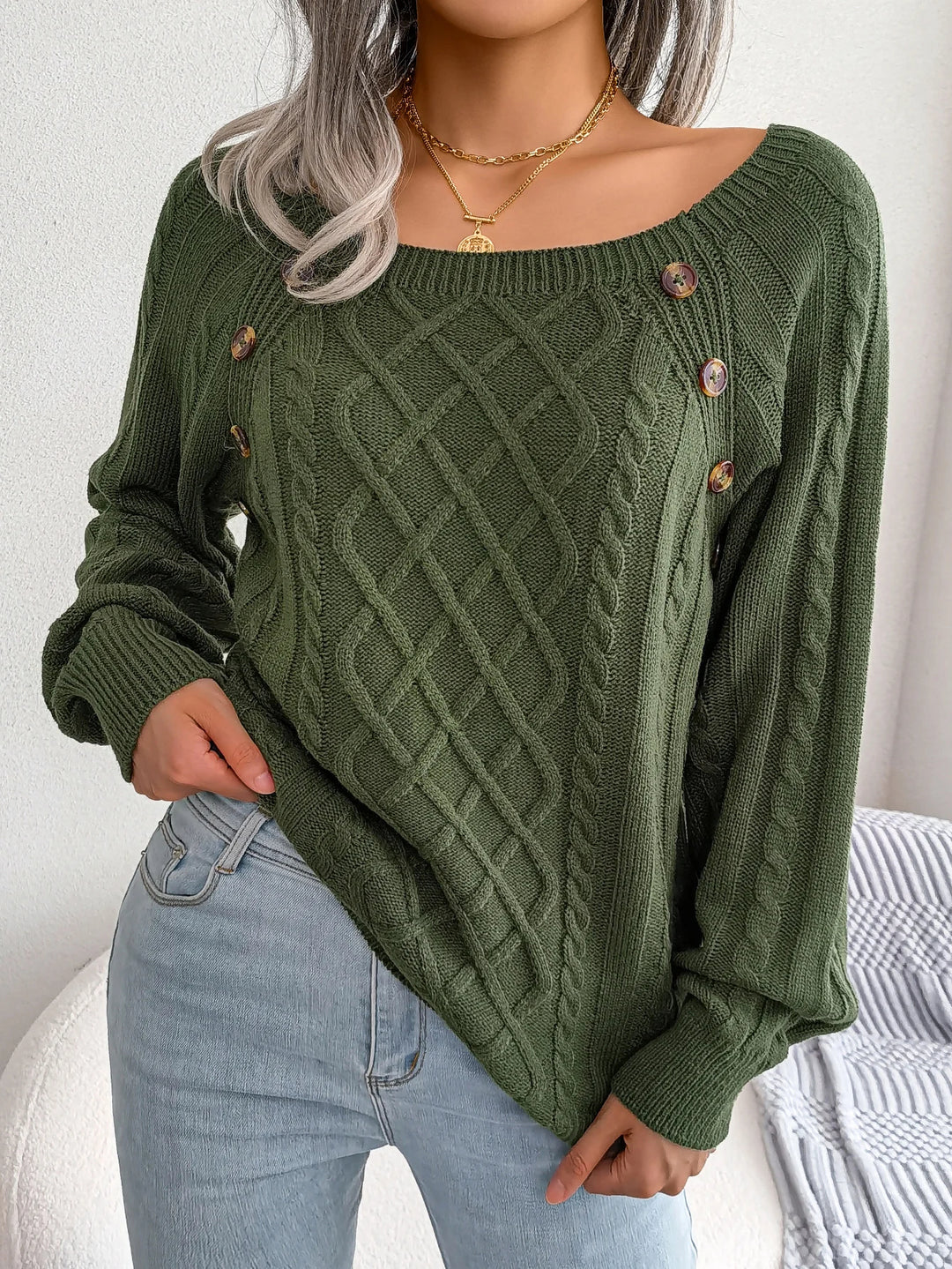 Bellamy Diamond Knit Pullover