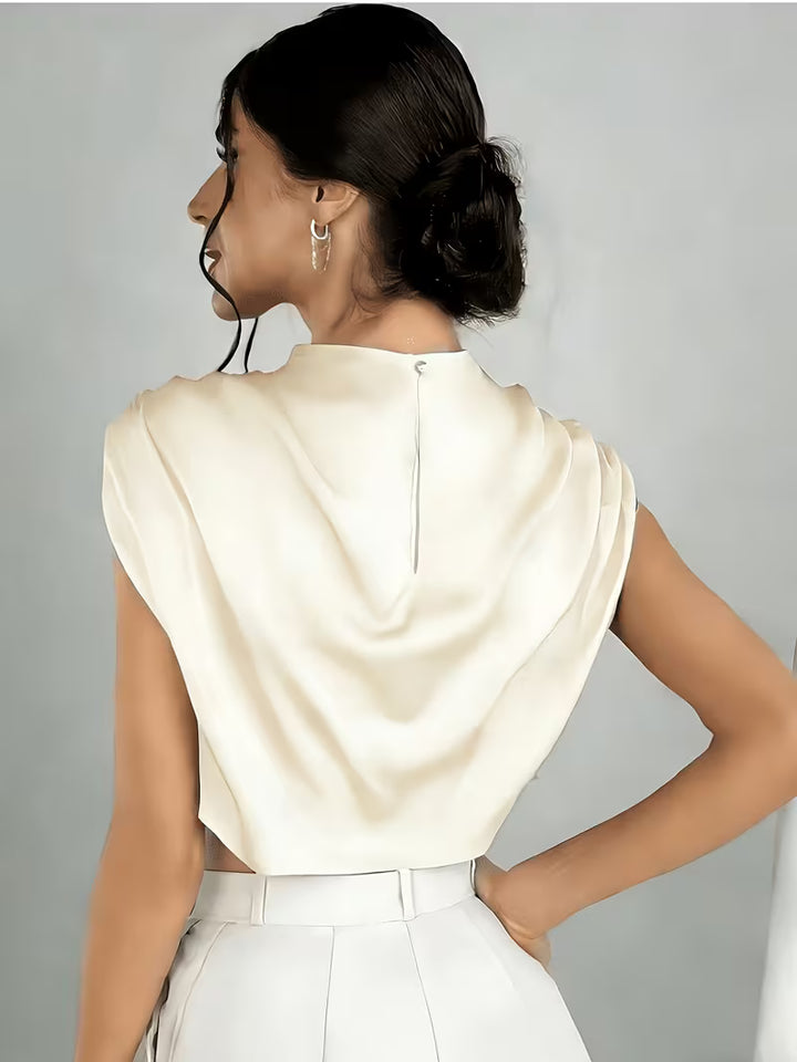 Silque Satin Drape Blouse