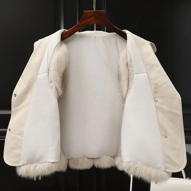 Empress Faux Fur Gilet with Adjustable Waist Ties for Women - photo 2