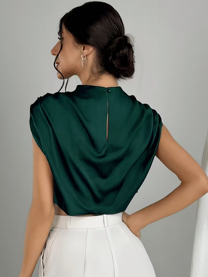 Silque Satin Drape Blouse