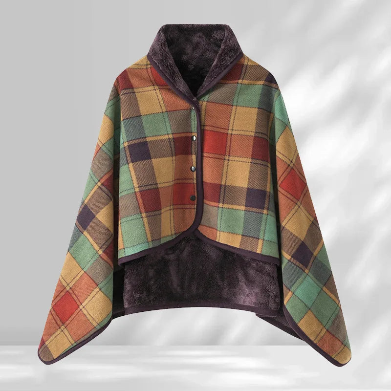 Hearthwood Plaid Blanket Shawl