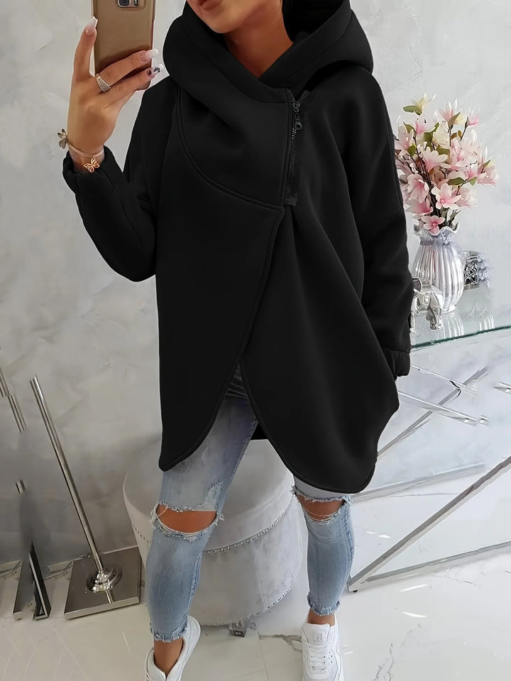 Asymmetrical Zip Hoodie