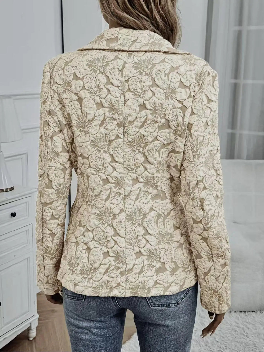Rosé Jacquard Blazer