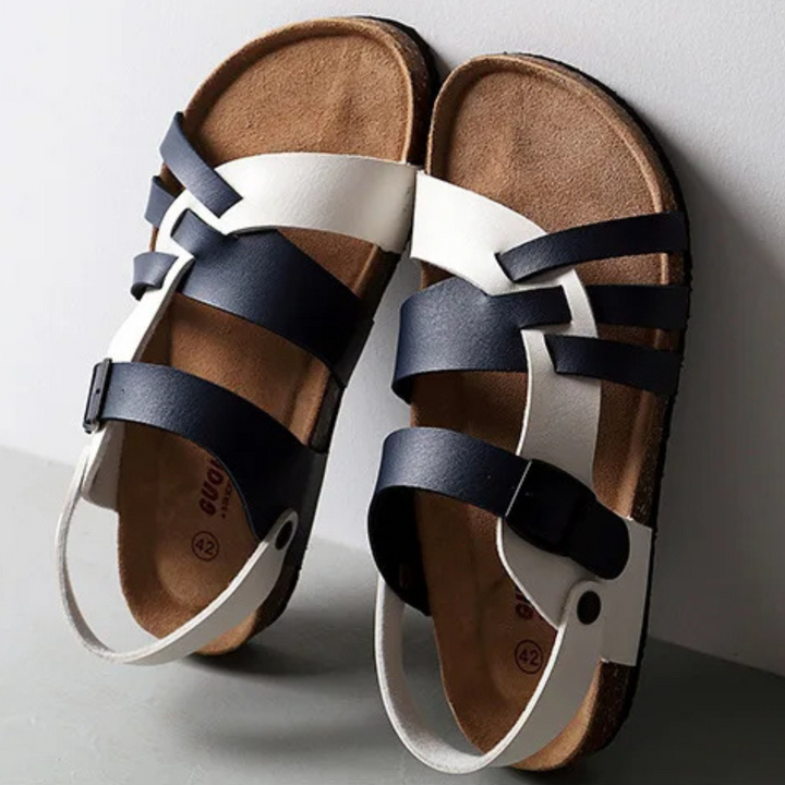 Monte Carlo Tri-Tone Woven Sandal