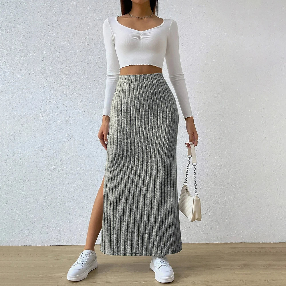 Verona Textured Maxi Skirt