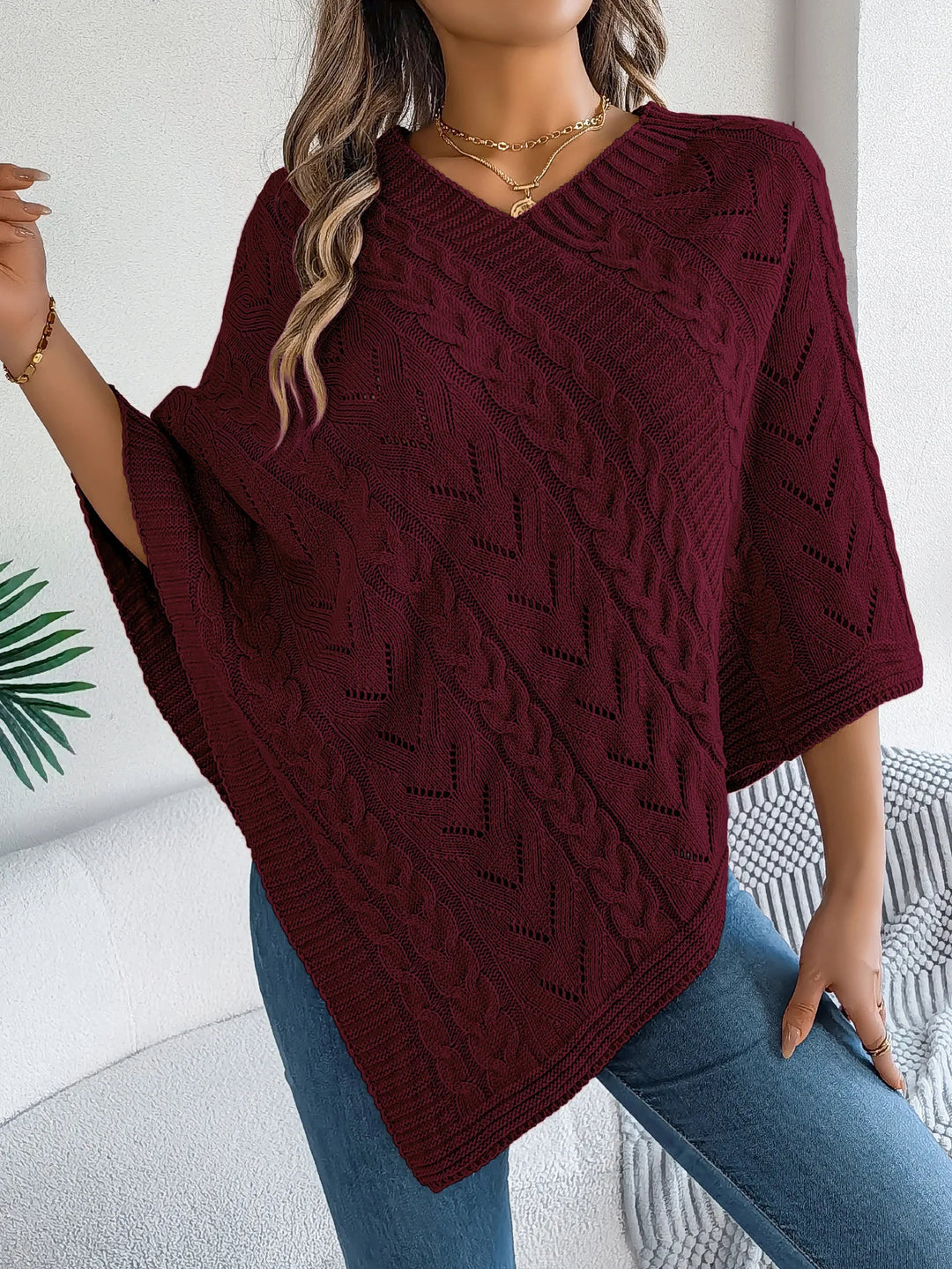 Novena Knit Sweater Poncho