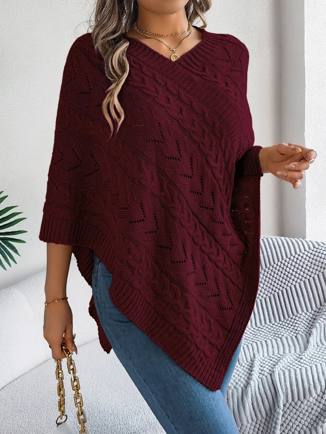 Novena Knit Sweater Poncho