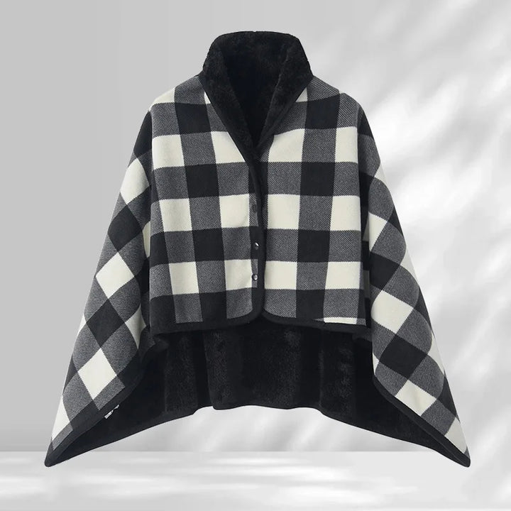Hearthwood Plaid Blanket Shawl