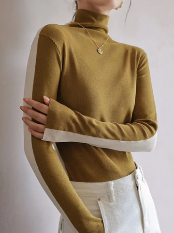 Eclipse Contrast Knit Turtleneck
