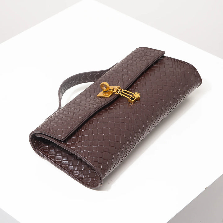Venezia Woven Baguette Clutch