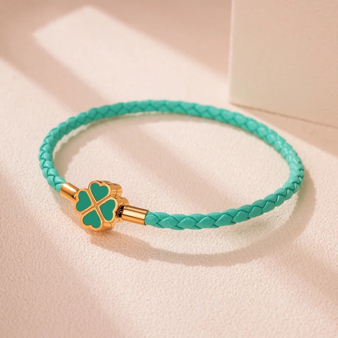 Four-Leaf Braided Bracelet