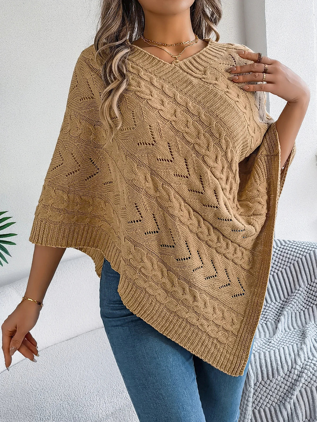 Novena Knit Sweater Poncho