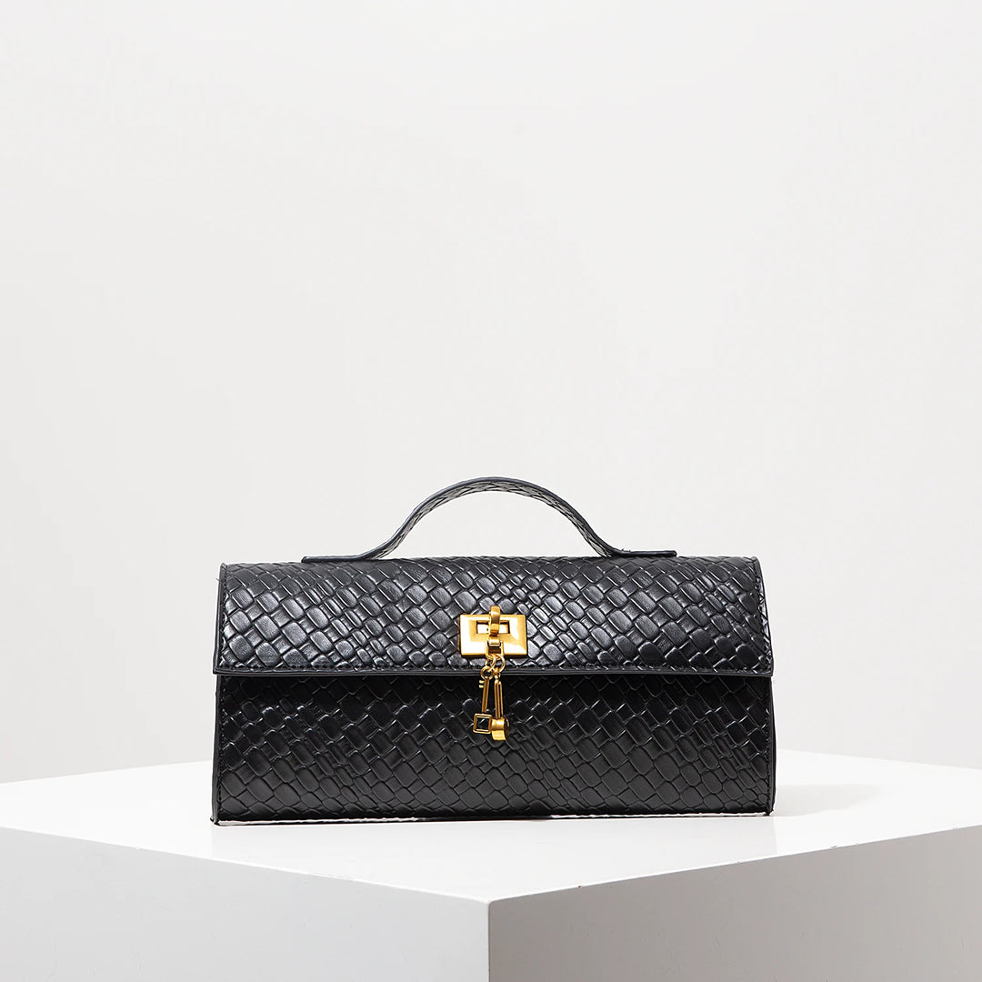 Venezia Woven Baguette Clutch