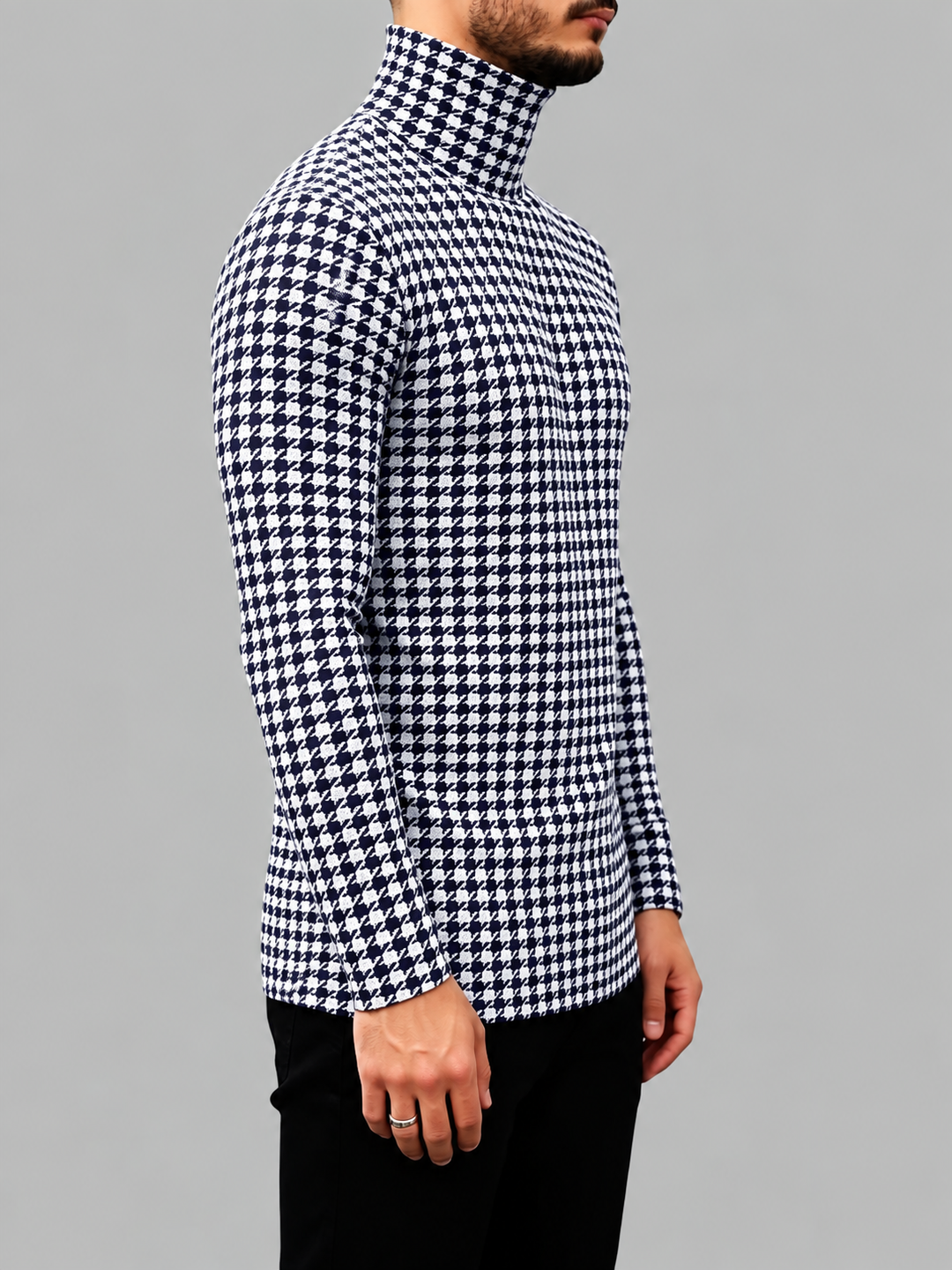 Harrington Houndstooth Turtleneck