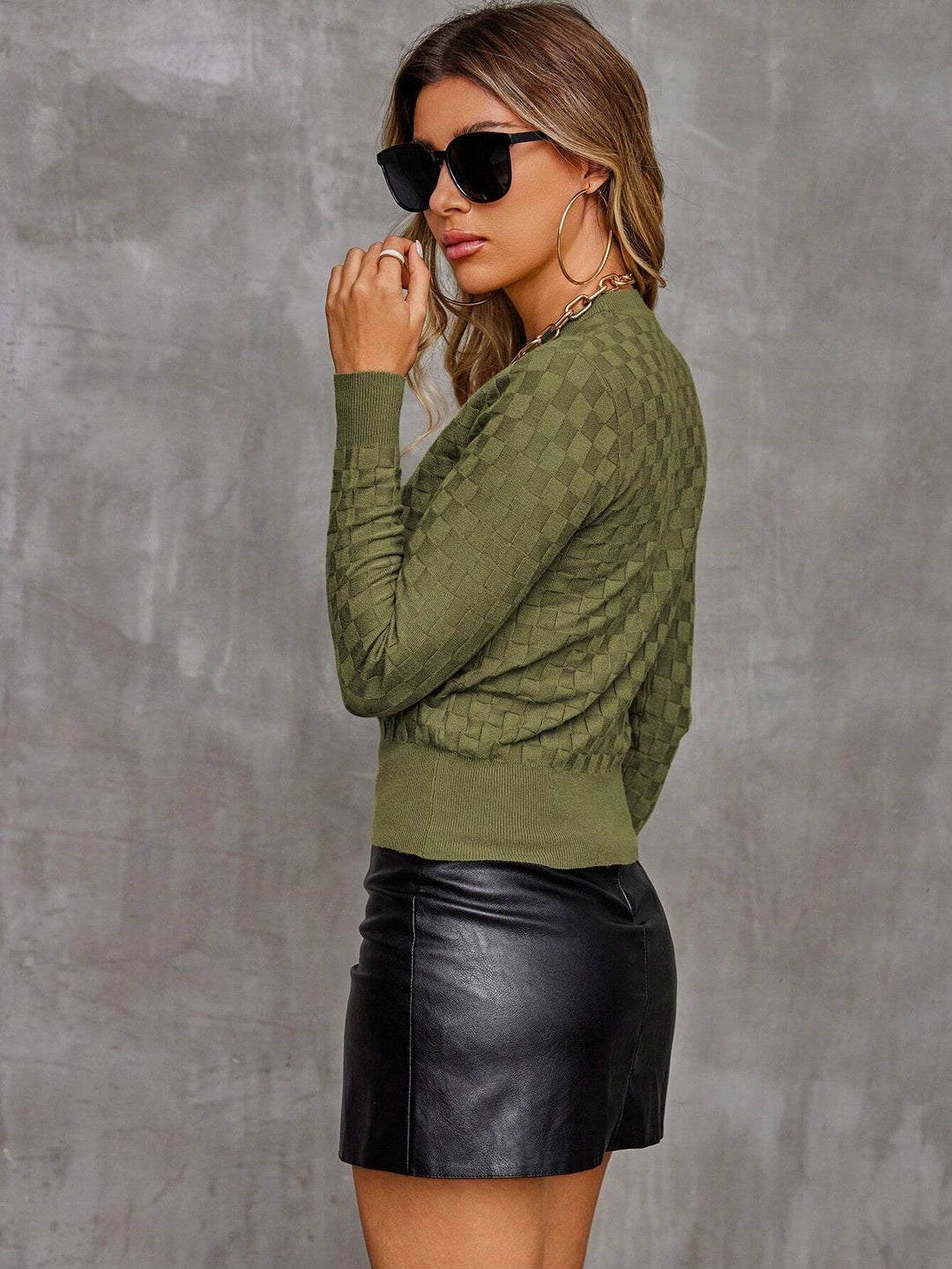 Demi Checkered Knit