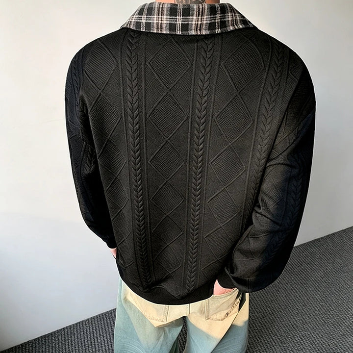 Prescott Plaid Collar Pullover