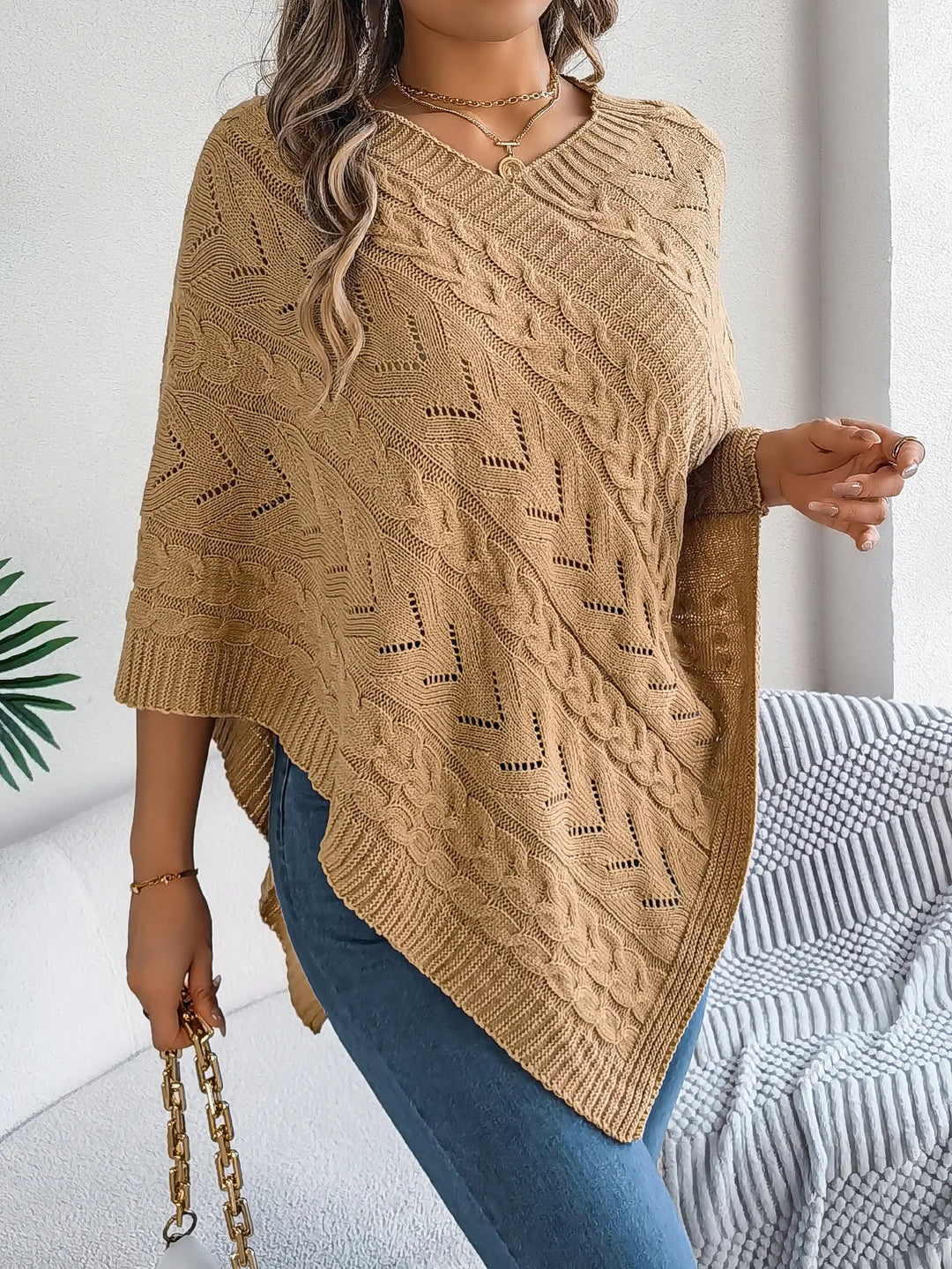 Novena Knit Sweater Poncho
