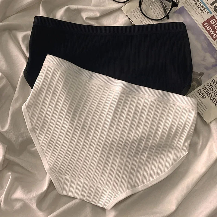 Serene Ribbed Cotton Panty Set