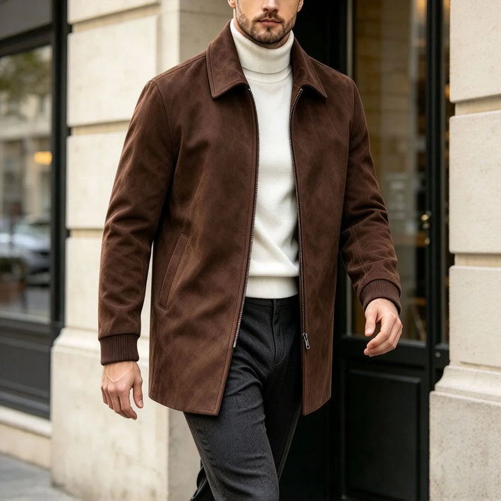 Harrington Suede Car Coat