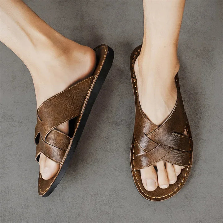 San Luca Leather Slide