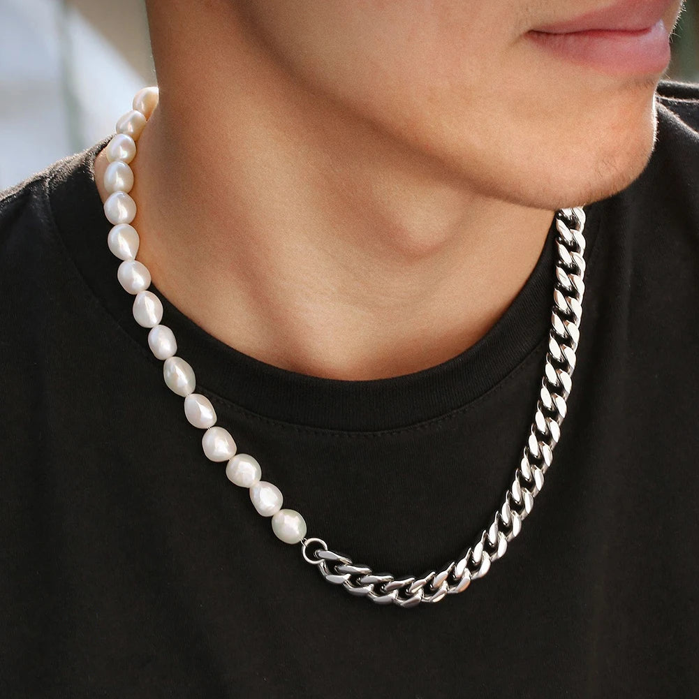 Eclipse Chain Pearl Necklace