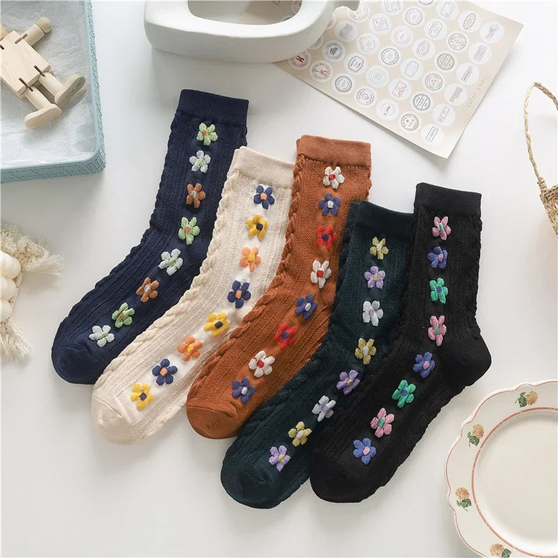 Fleur Embroidered Sock Set