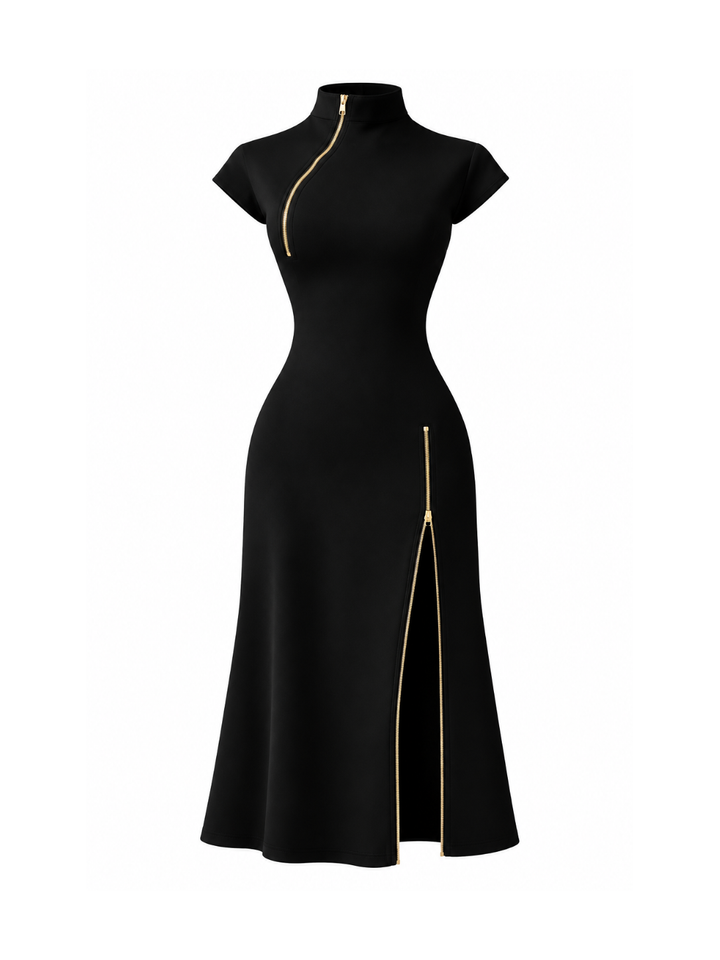 Valentina Zip Midi Dress