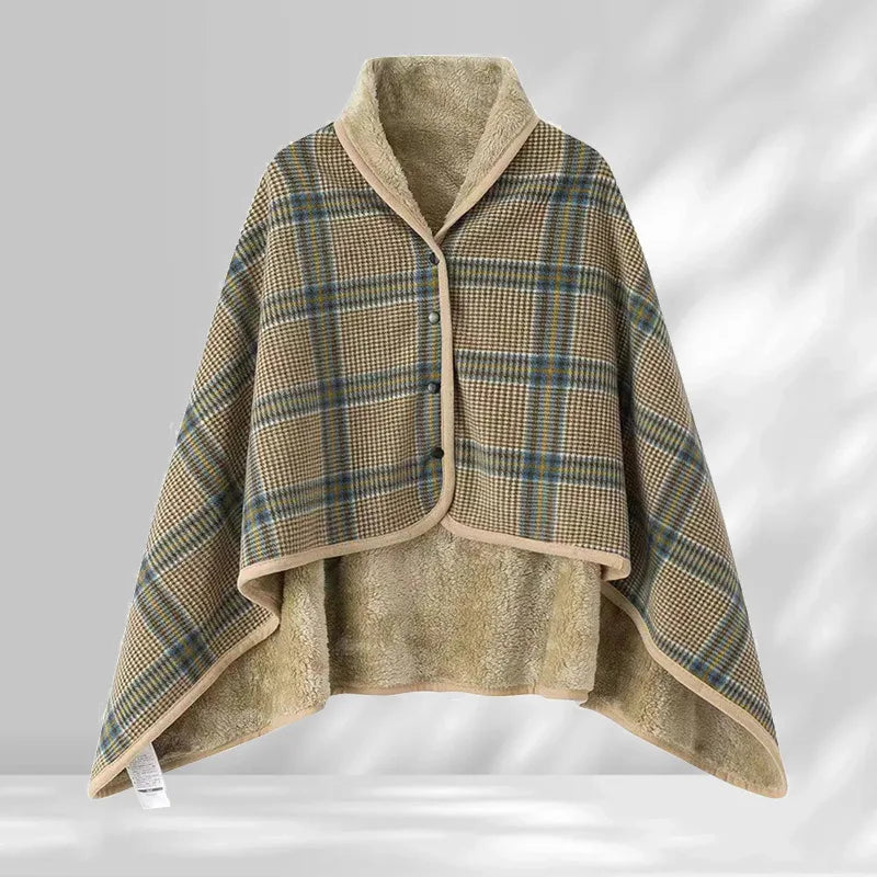 Hearthwood Plaid Blanket Shawl