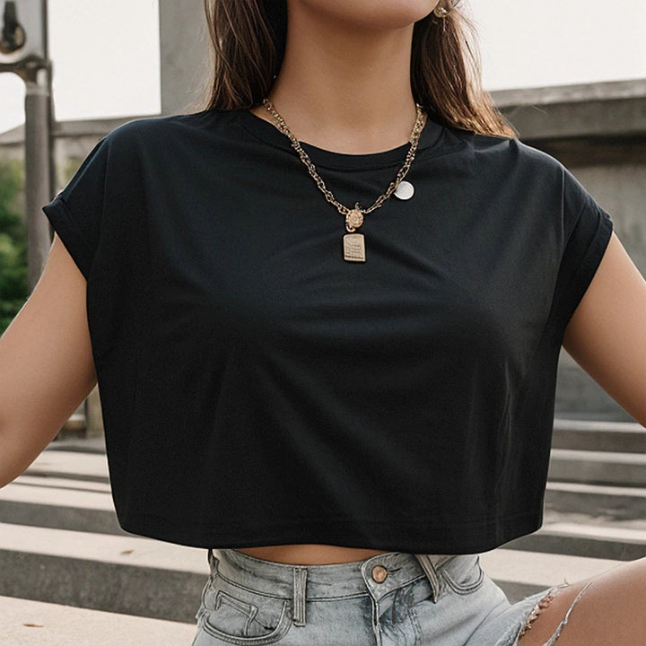 Essential Boxy Crop Tee