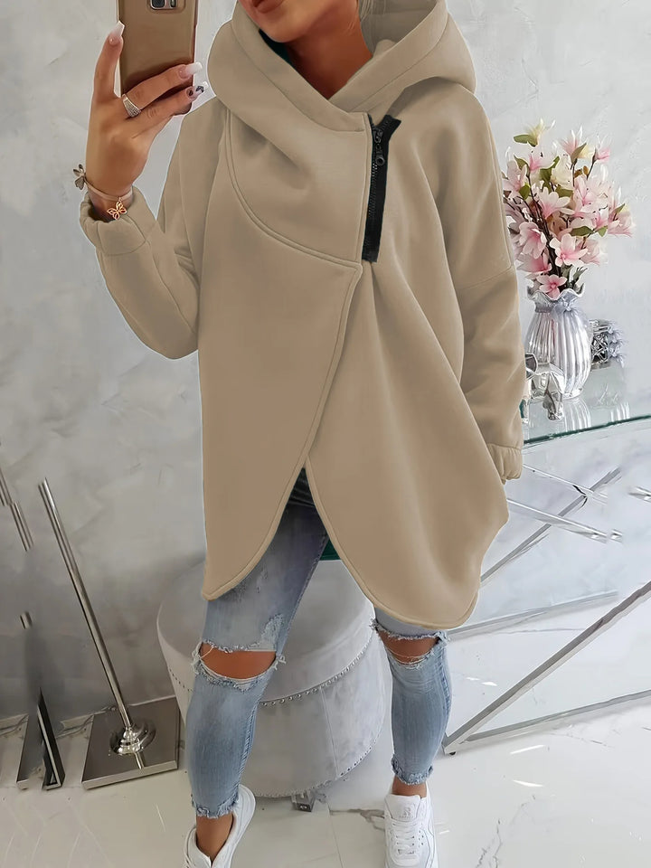 Asymmetrical Zip Hoodie