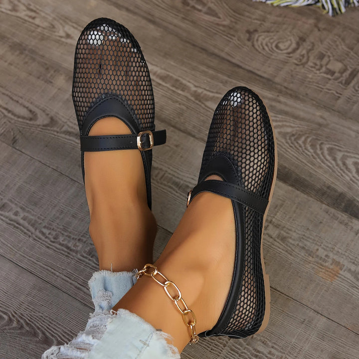 Mesh Mary Jane Flats