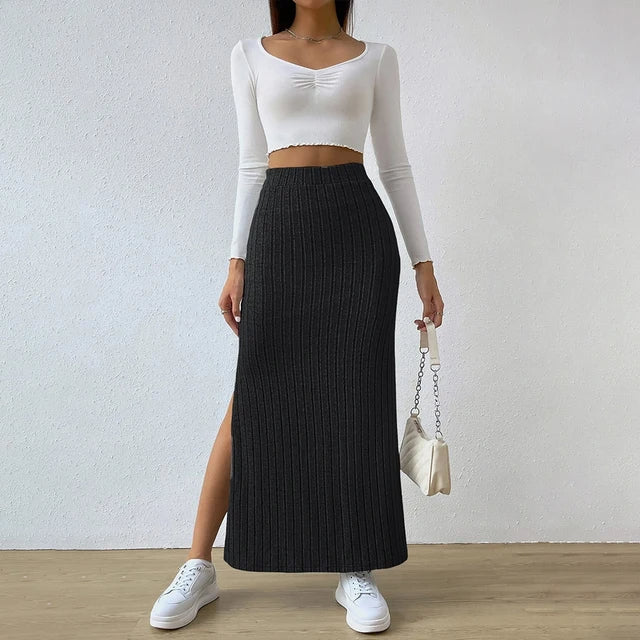 Verona Textured Maxi Skirt