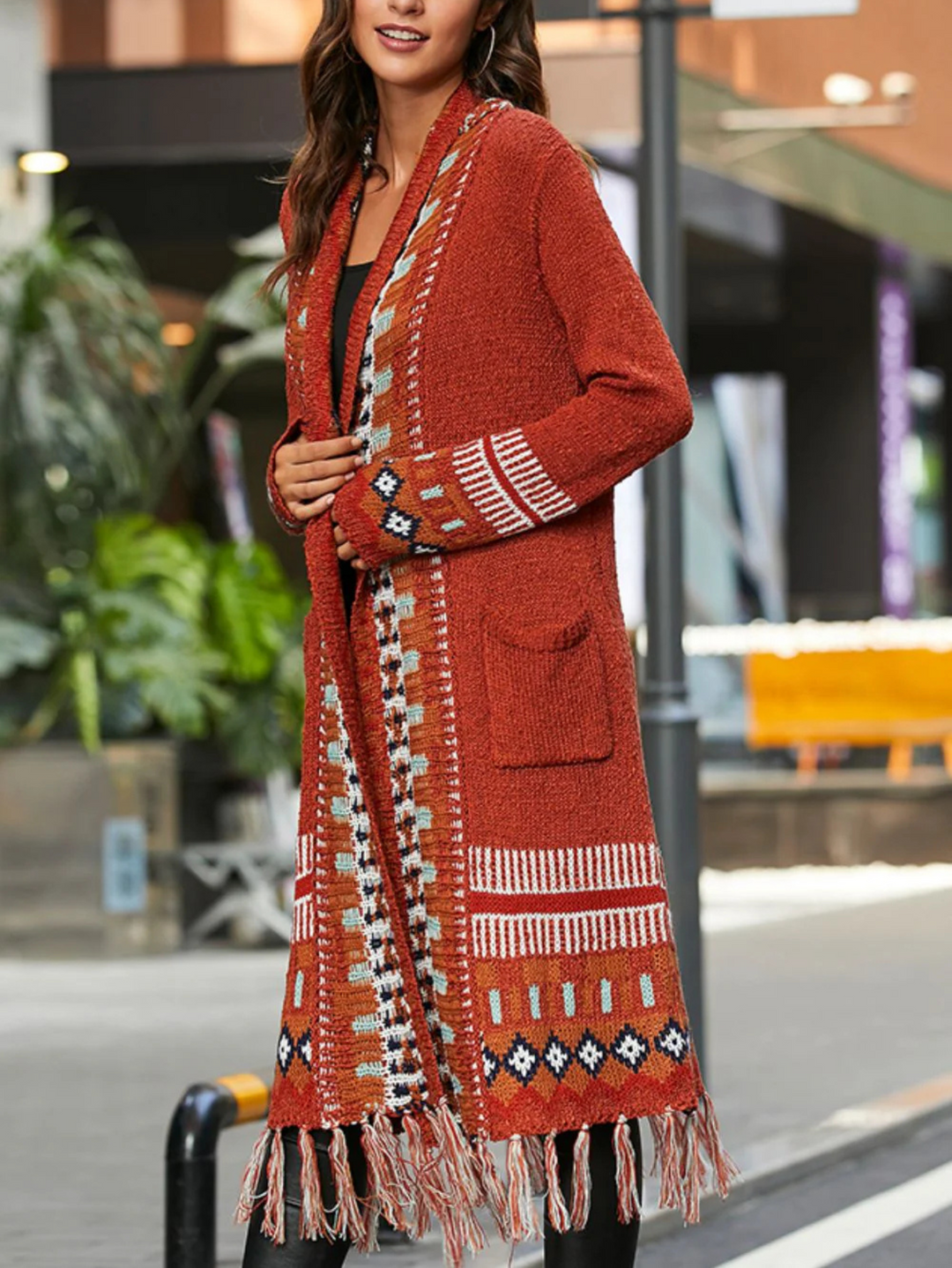 Zia Fringe Knit Cardigan