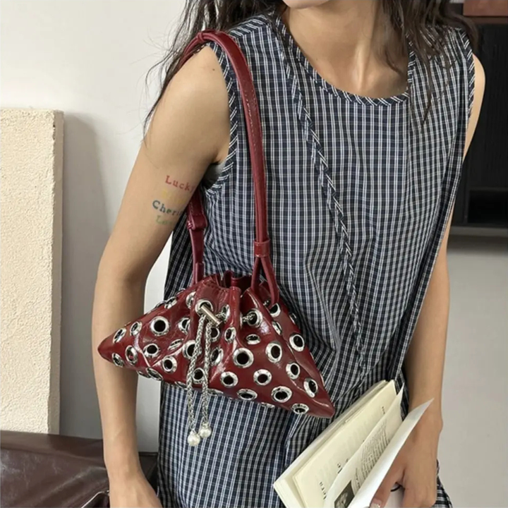 Triad Stud Shoulder Bag