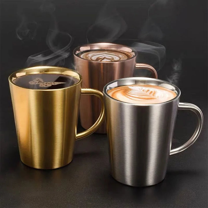 Modern Metallic Stainless Steel Mugs