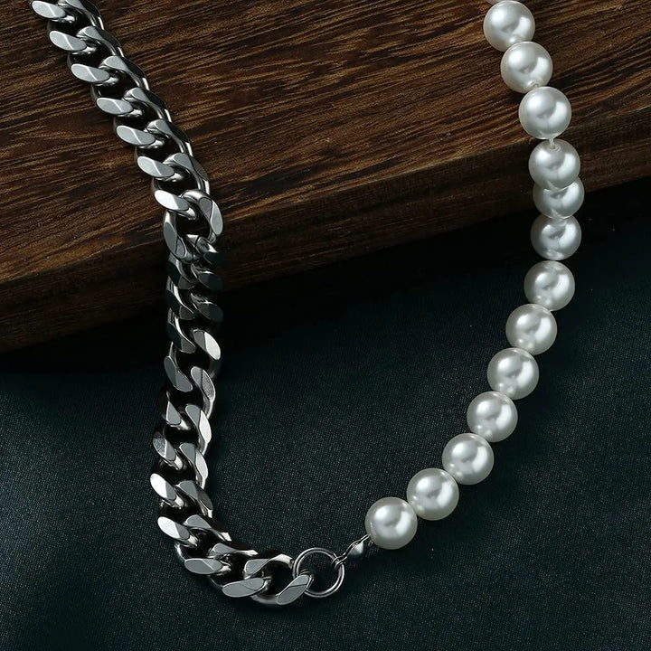 Eclipse Chain Pearl Necklace