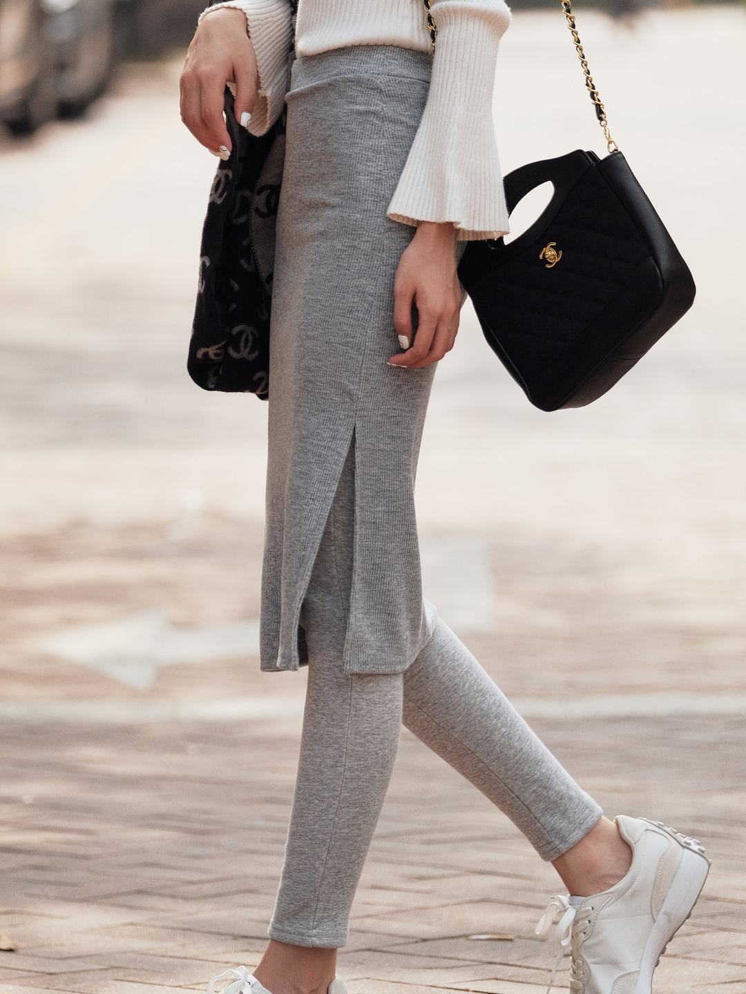 Hazel Fleece Skirt Leggings