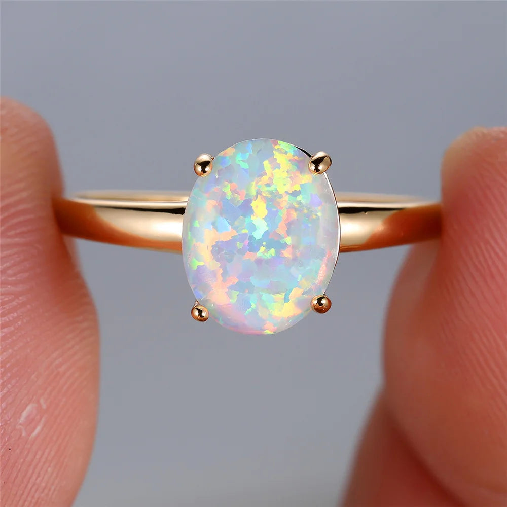 Halo Opal Ring
