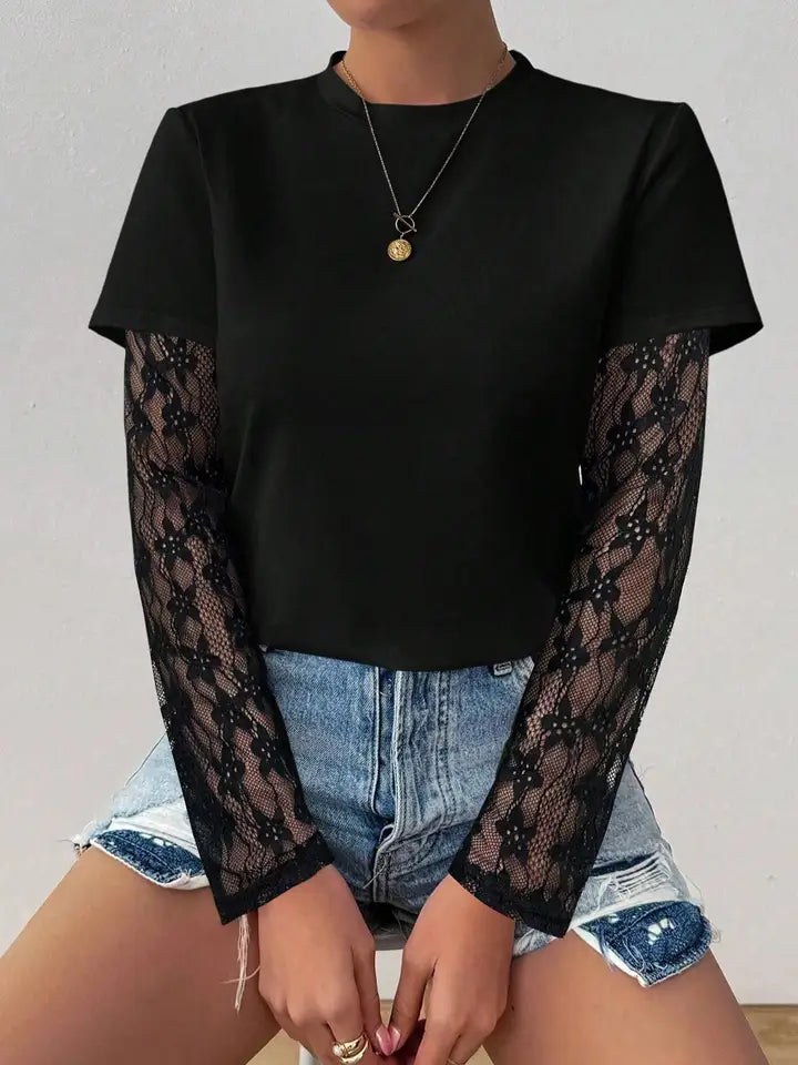 Mirelle Lace Layered Tee