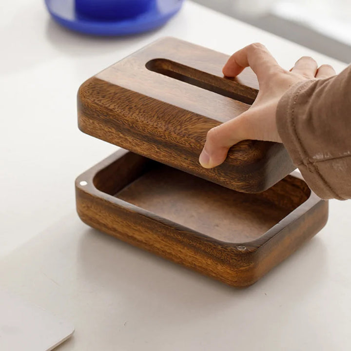 Pebble Wooden Tissue Box