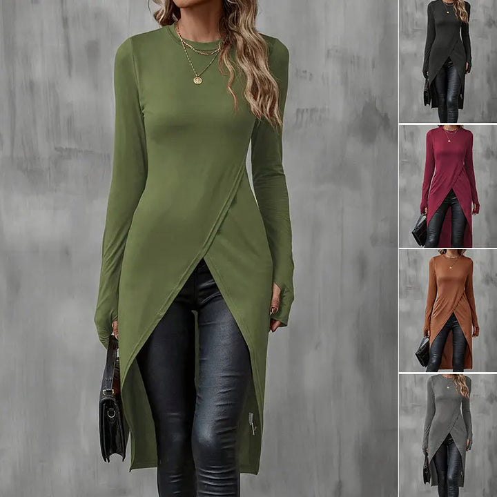 Allure Long-Sleeve Wrap Tunic