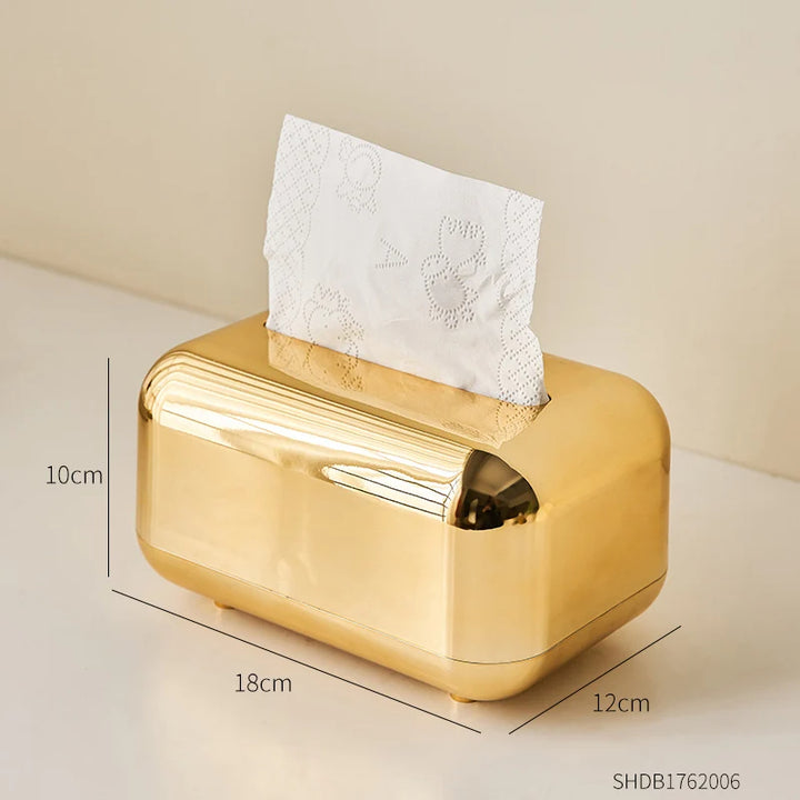 Luxe Gold & Silver Tissue Dispenser