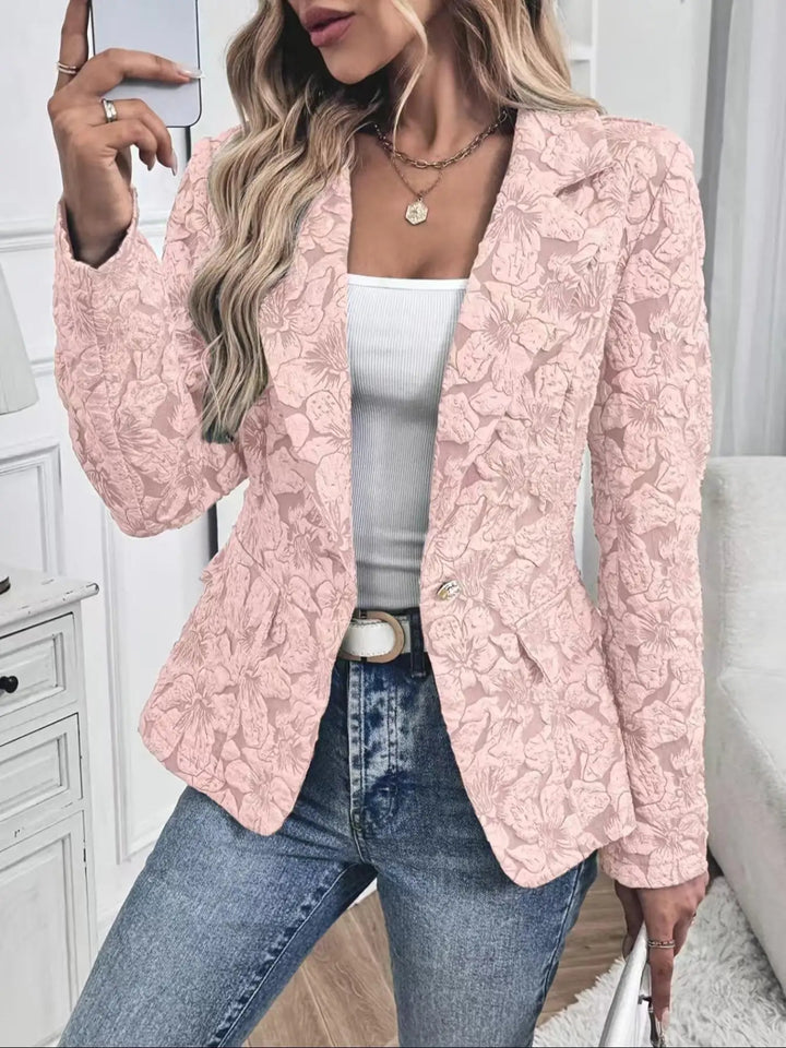 Rosé Jacquard Blazer
