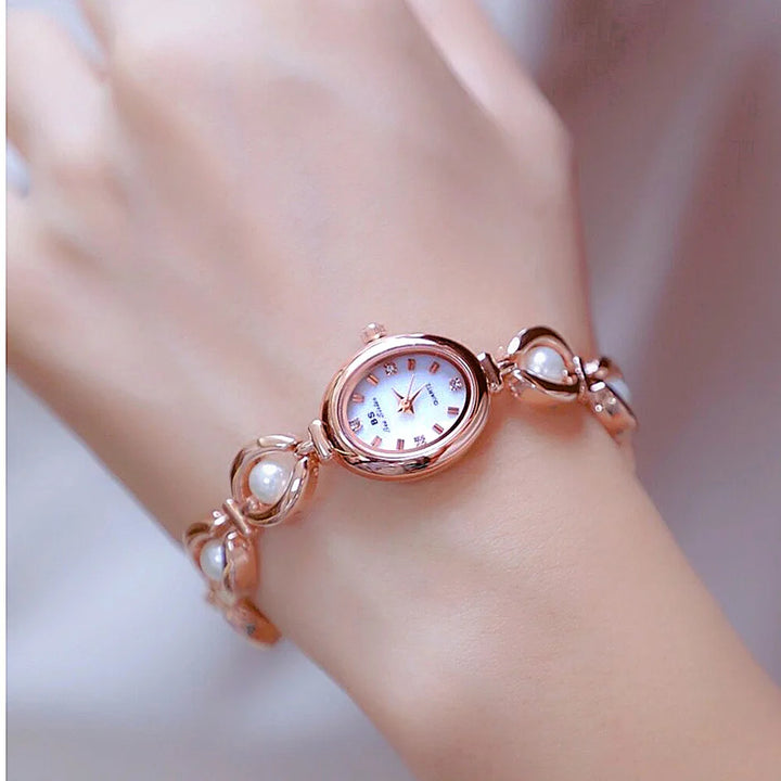 Lyra Pearl Link Watch