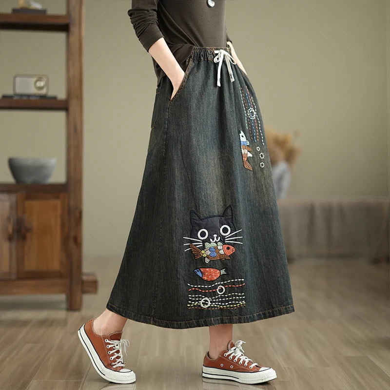 Whimsy Denim Skirt