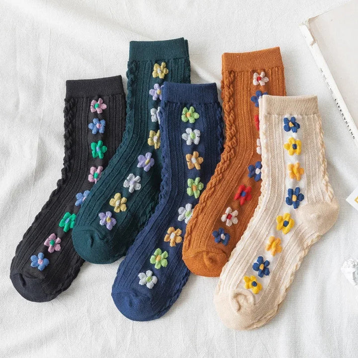 Fleur Embroidered Sock Set
