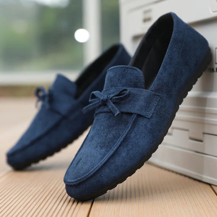 Suede Bow Loafers