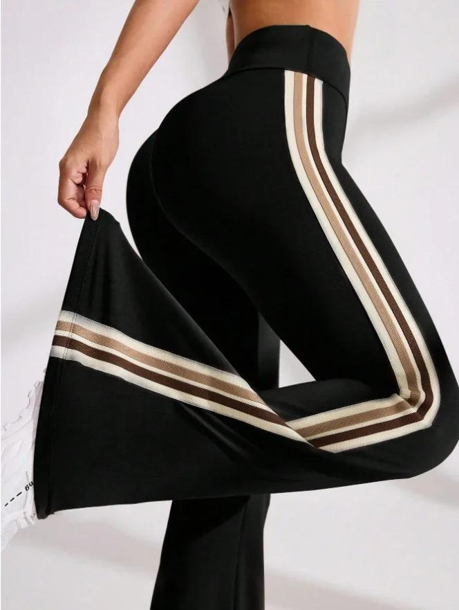 Sculpt Stripe Yoga Flares