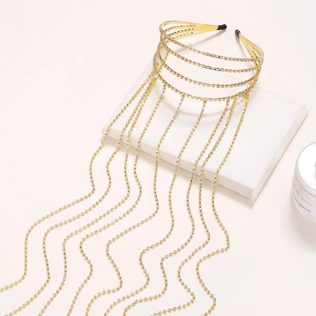 Glimmer Diamond-Drip Head Chain